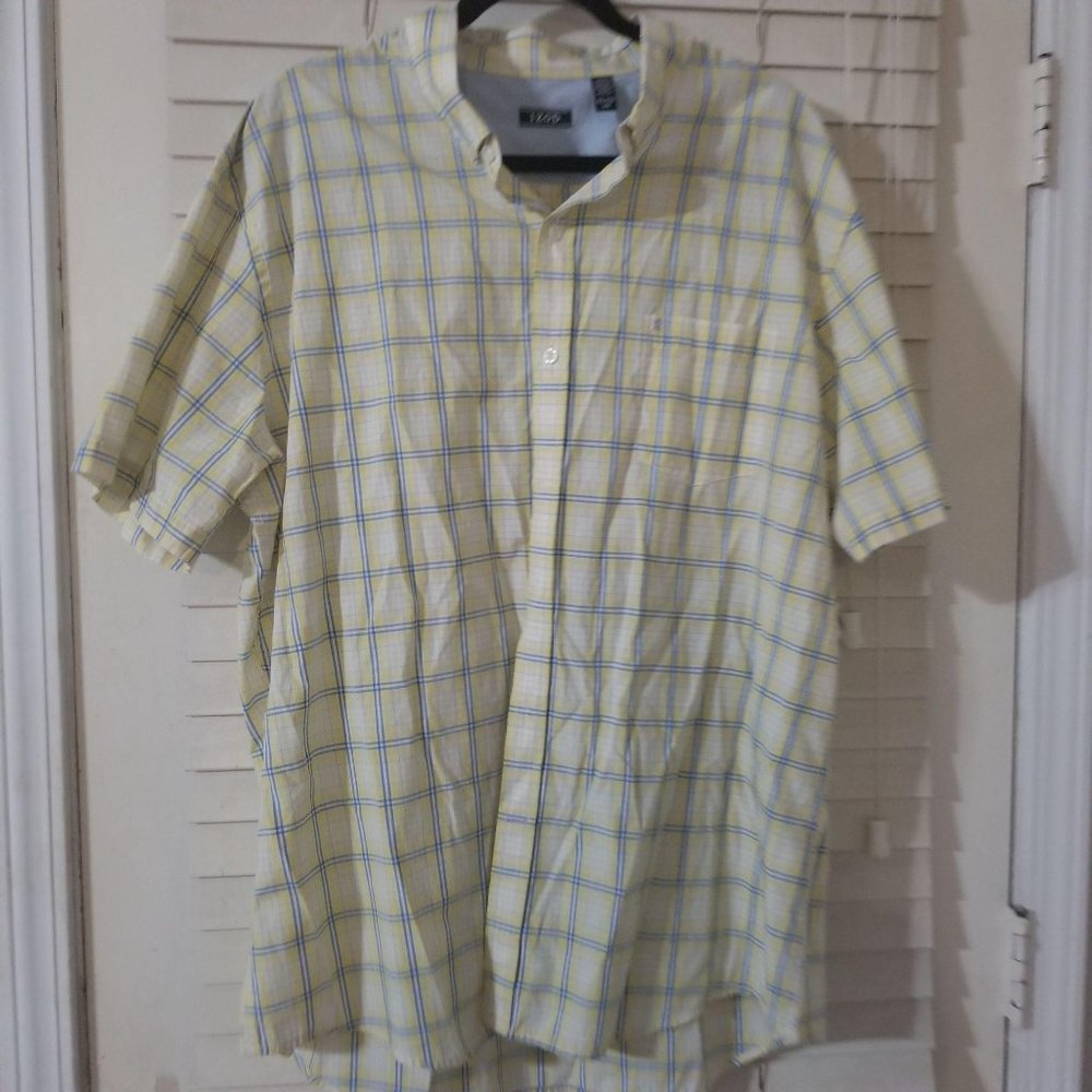 Izod / XXL / Men's Yellow Plaid Button Down